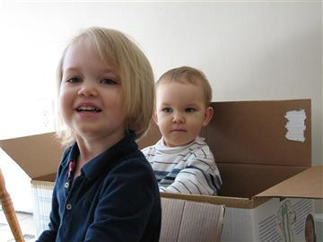 playing with boxes for hours of imaginative play