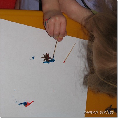 painting with toothpicks