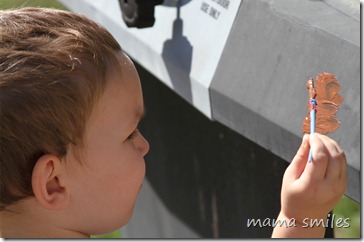 Johnny painting the grill