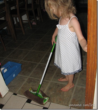 preschooler-adapted swiffer mop