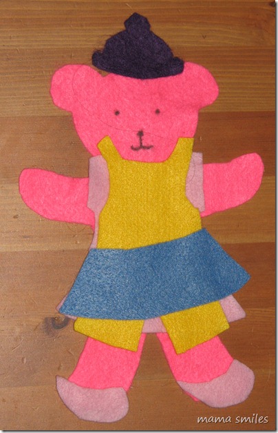 felt dress-up bear
