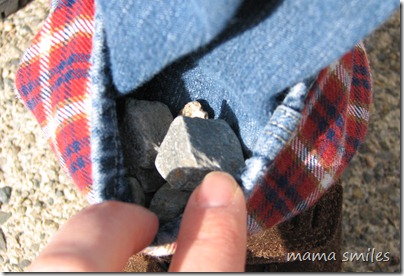 rocks in pants cuff