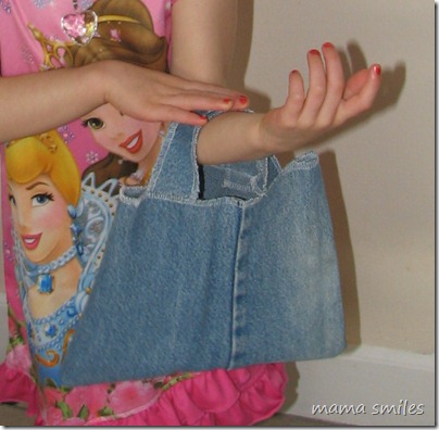 finished purse/handbag from jeans