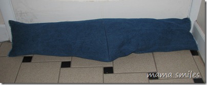 using old jeans to block drafts