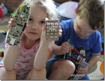 taking apart a telephone