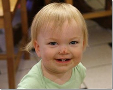 Happy Lily with a dirty face