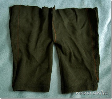 step 3: stitch from front of waist to back of waist. Also stitch sides in if a slimmer fit is needed