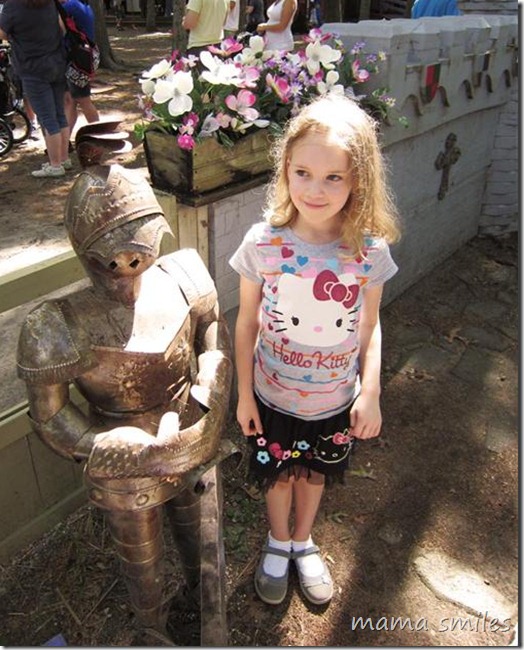 Posing with a knight at King Richard's Renaissance Faire