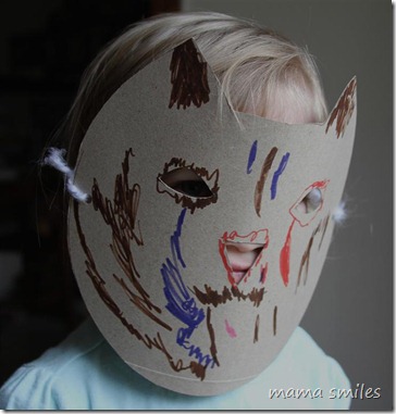 kitty cat mask from a cereal box