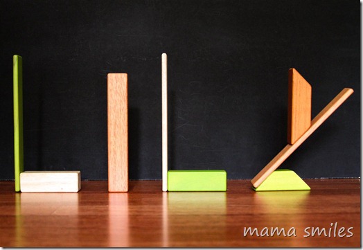 building names with tegu blocks - Lily