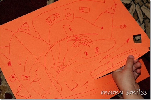 cutting and drawing - creativity at work