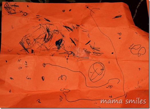 abstract two-year-old drawings
