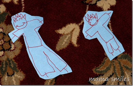 four-year-old drawings: people