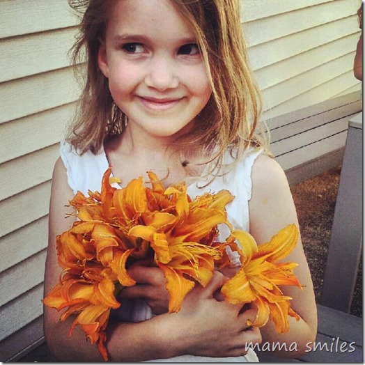 picking summer flowers