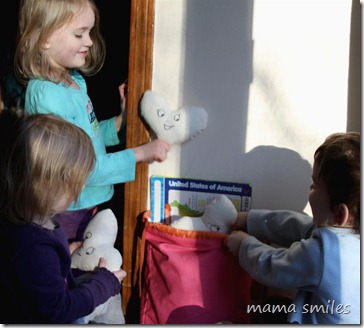 creative play with Valentine's Day stuffies