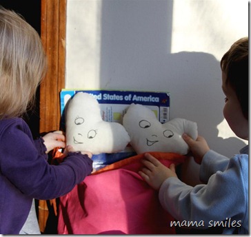 creative play with Valentine's Day stuffies