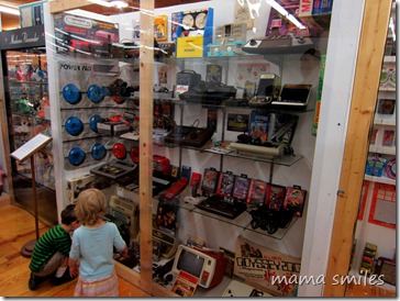 examining old video game systems in the Vermont Toy Museum