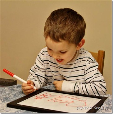 Using white boards to encourage creative drawing