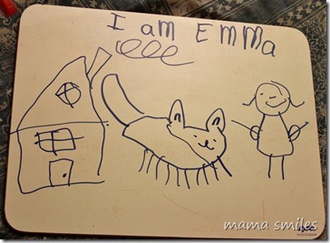 Using white boards to encourage creative drawing