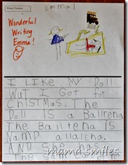 Winter vacation essay by Emma
