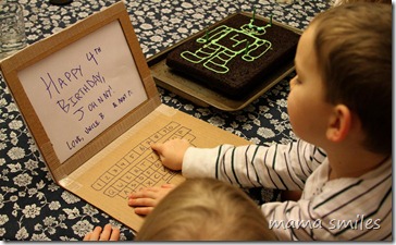 Homemade cardboard laptop