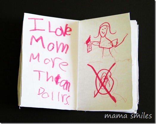 I love mom more than dollars