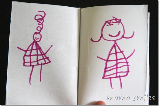 spiderman's mom and baby sister drawings by four-year-old