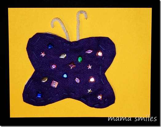 child-sewn butterfly child-sewn butterfly