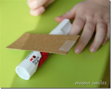 cardboard and glue stick teeter totter