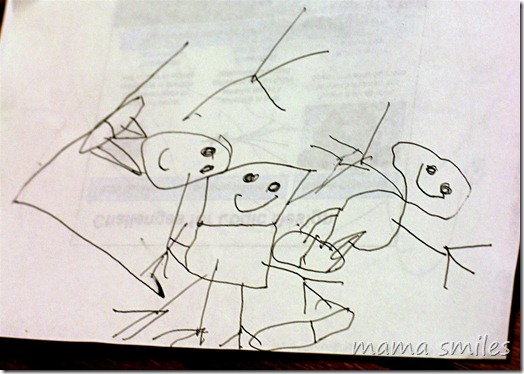 creative four-year-old drawings
