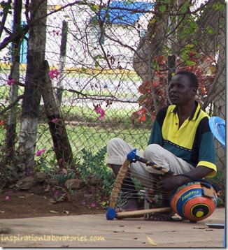 musician at Kisumu airport