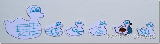 4yo coloring 5 Little Ducks printable