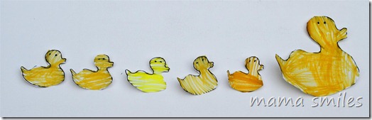 6yo coloring 5 Little Ducks printable