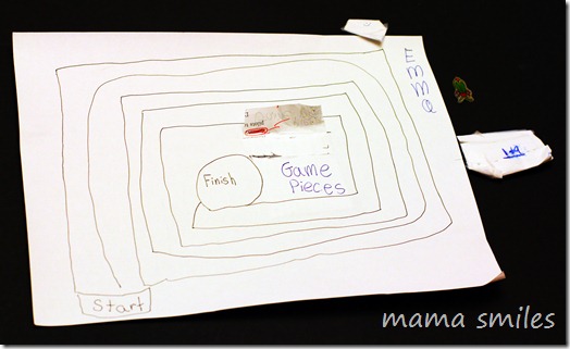 kid-made Shrinky Dink game