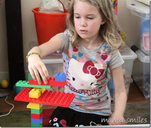 Building a DUPLO tower