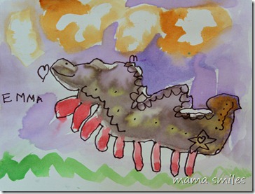Emma's caterpillar drawing