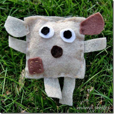 Emma's hand-sewn dog