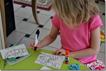 Emma making a picture book