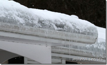 ice dam on our roof