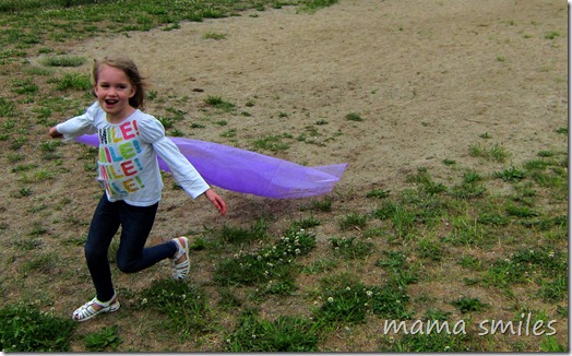 dancing with scarves at preschool game day