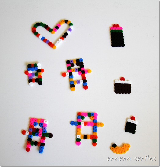 six-year-old fusible bead creations