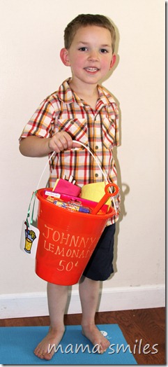 lemonade stand in a bucket