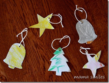 colored Christmas tree ornaments