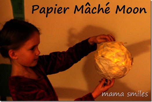 Papier Mache Moon Nightlight
