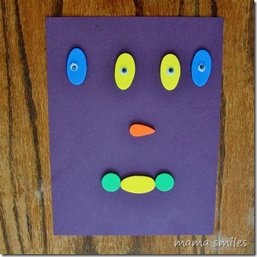 4yo Johnny's shape monster