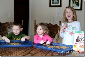 building log cabins with All-Bran