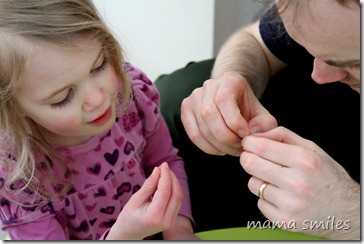 Emma and Mike examine tree buds