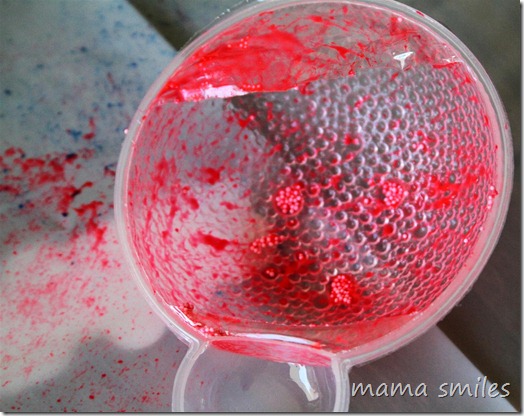 sensory play with floam