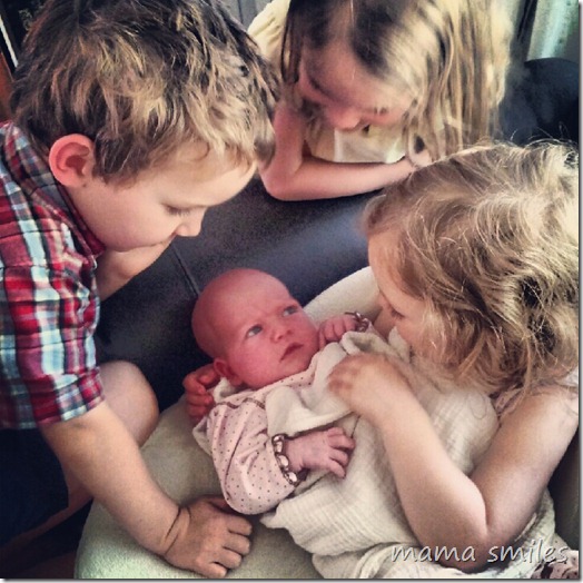 older siblings with a new baby