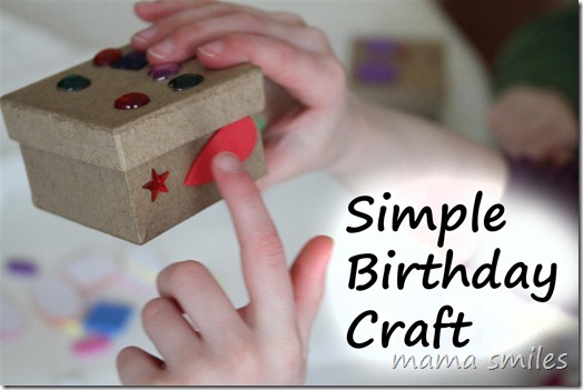 decorating small boxes as a birthday party craft